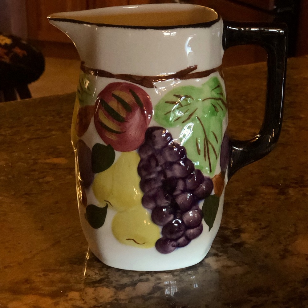 Vintage Blue Ridge China Potteries hand painted fruit pitcher